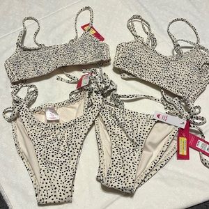 NWT cream polka-dot